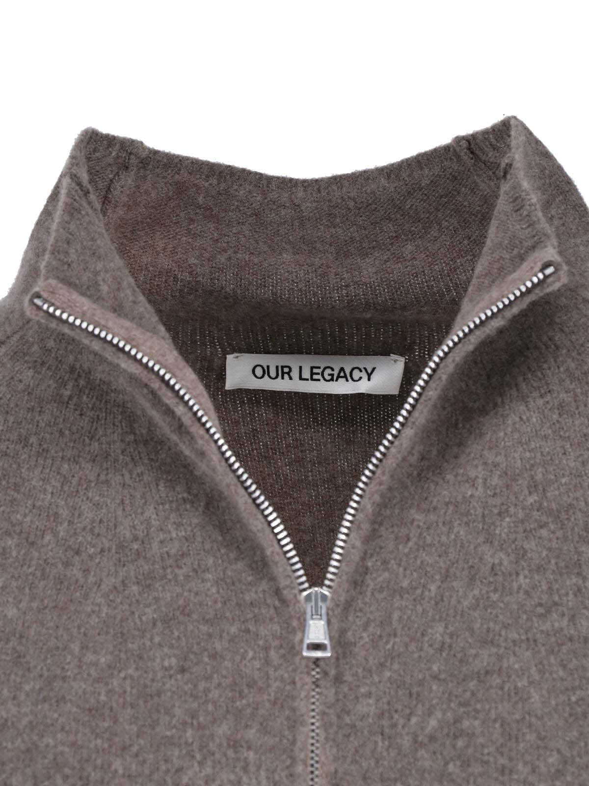 [Our Legacy] Cardigan FW26 W4263LDMUD SPRAY DYE CHERUB WOOL