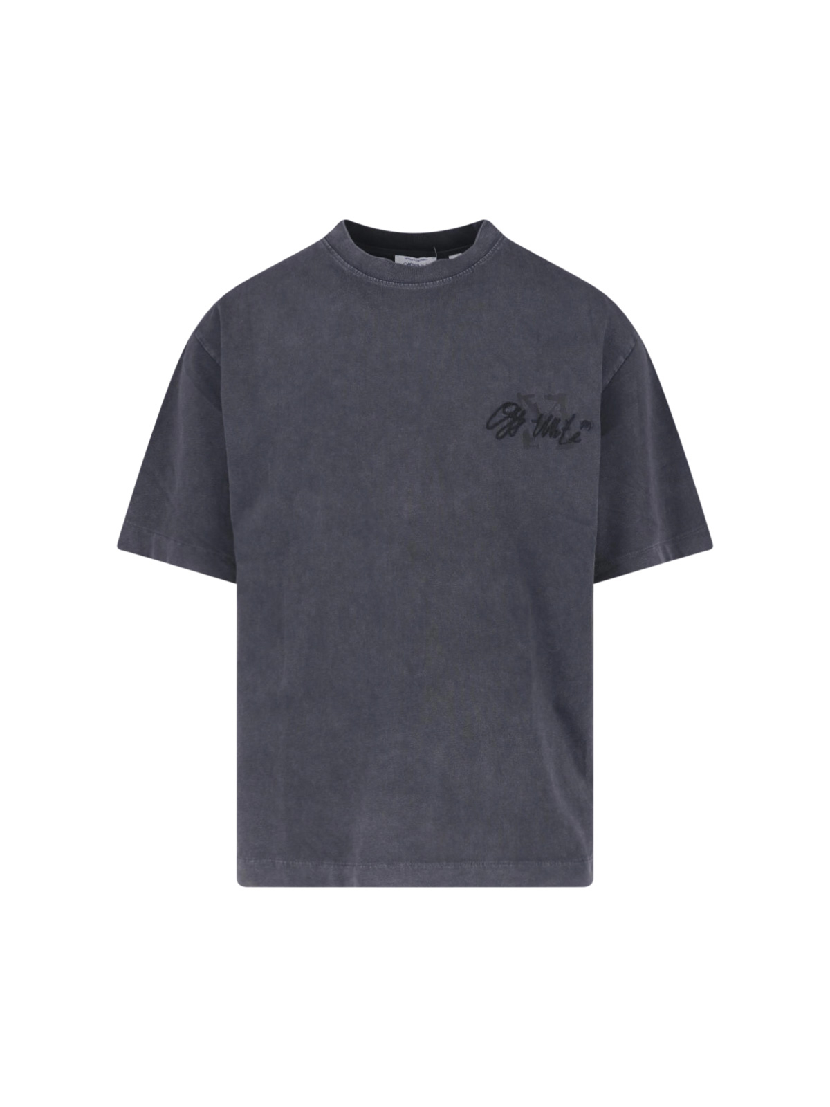 [Off-White] T-shirts Short Sleeve FW26 44MAA120F26J00I001VINTAGE BLACK