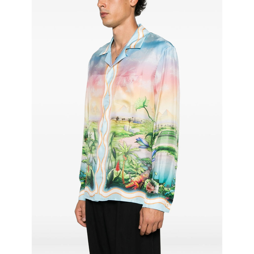 [Casablanca] Shirts Long Sleeve FW26 AW26-SH-006 04 TENCL