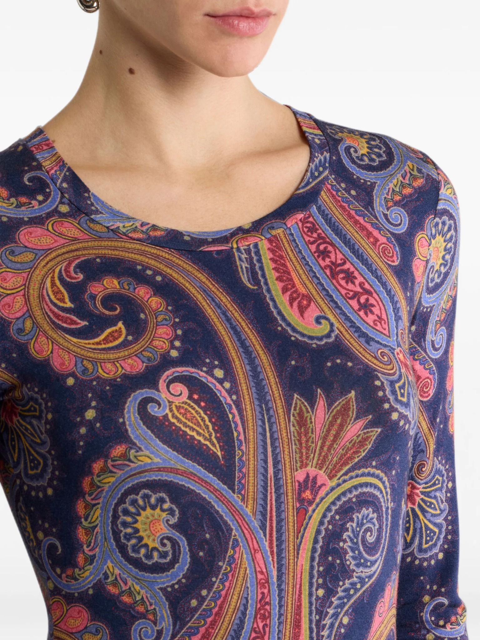 [Etro] T-shirts Long Sleeve FW26 WRJB0026 99SAD16