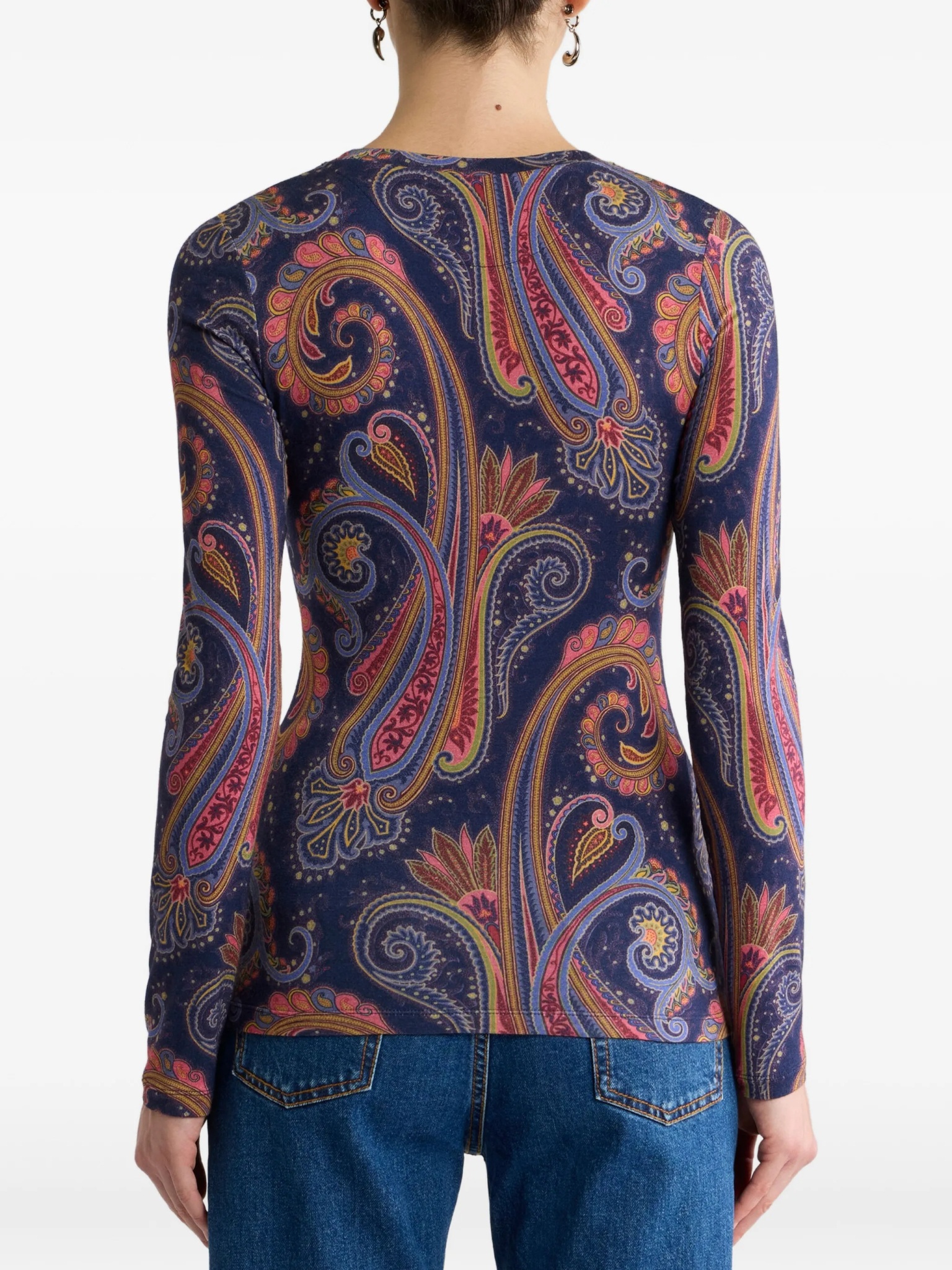 [Etro] T-shirts Long Sleeve FW26 WRJB0026 99SAD16