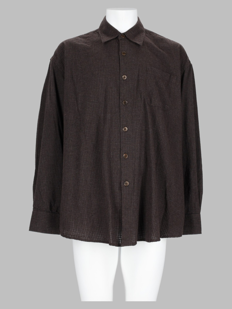 [Our Legacy] Shirts Long Sleeve FW26 M4262BTC_TRUFFLECHECKGRIDCLOTH