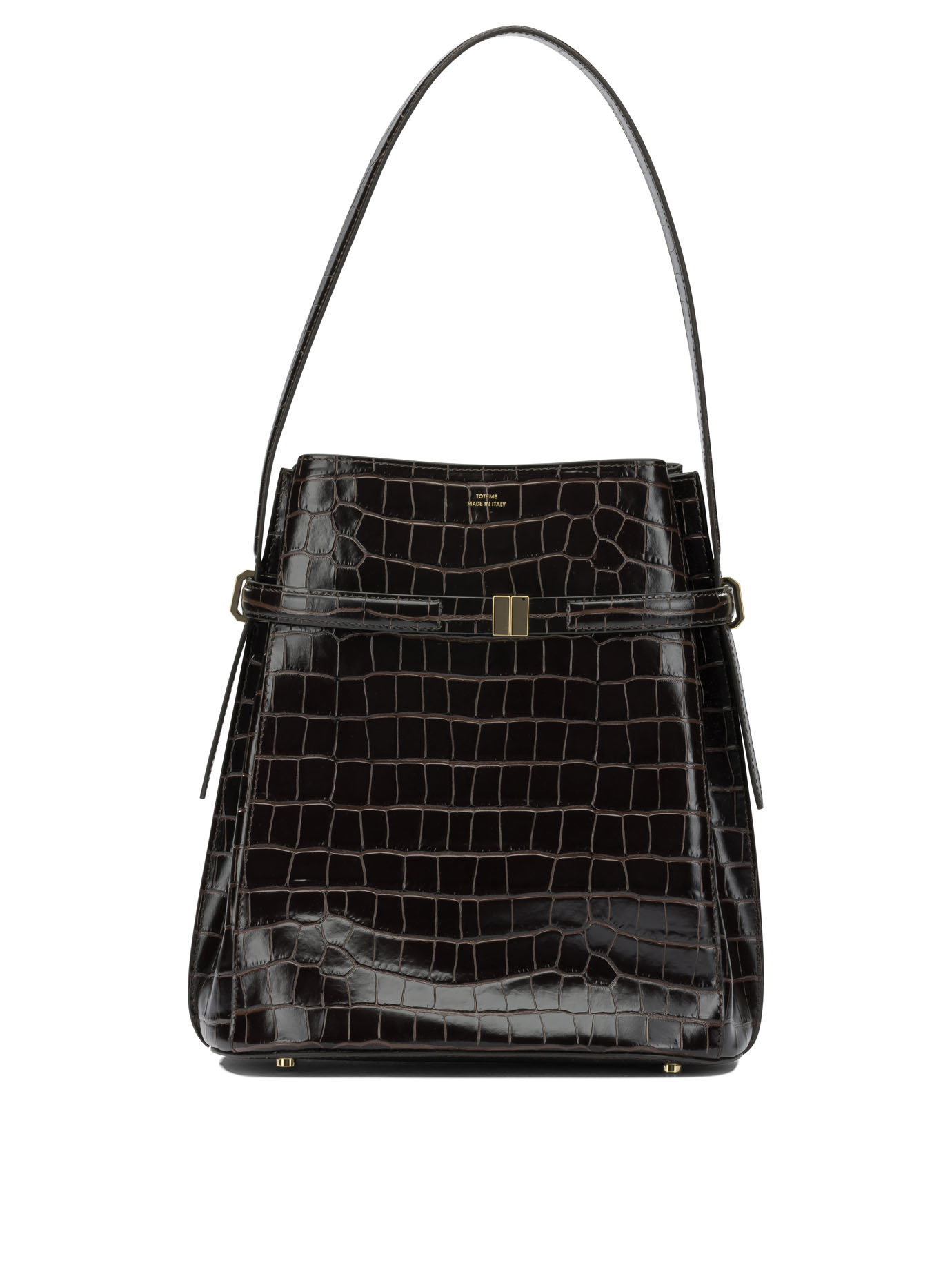 [TOTEME] Shoulder bag FW26 244-WAL0048-LE0076-034DARK BROWN