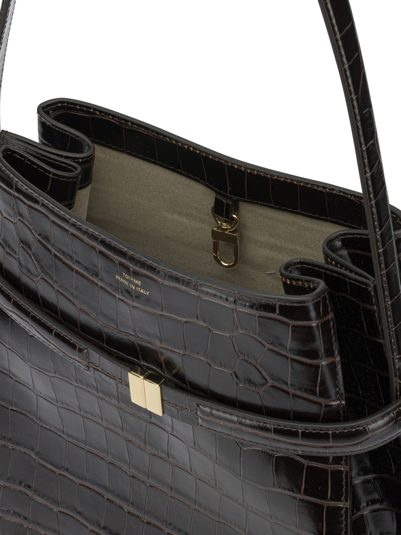 [TOTEME] Shoulder bag FW26 244-WAL0048-LE0076-034DARK BROWN