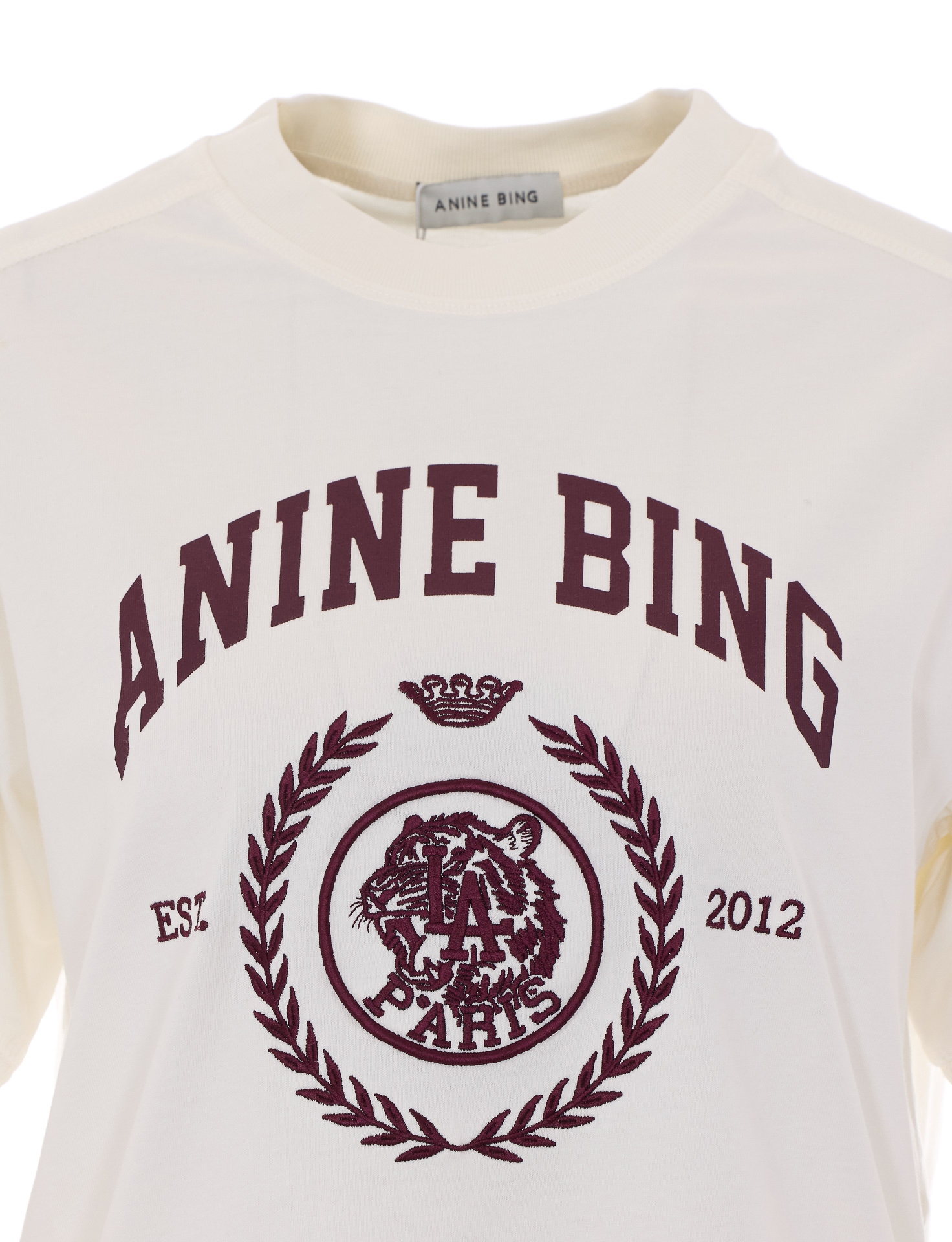 [Anine Bing] T-shirts Short Sleeve FW26 A0812695WKHA3ECRU