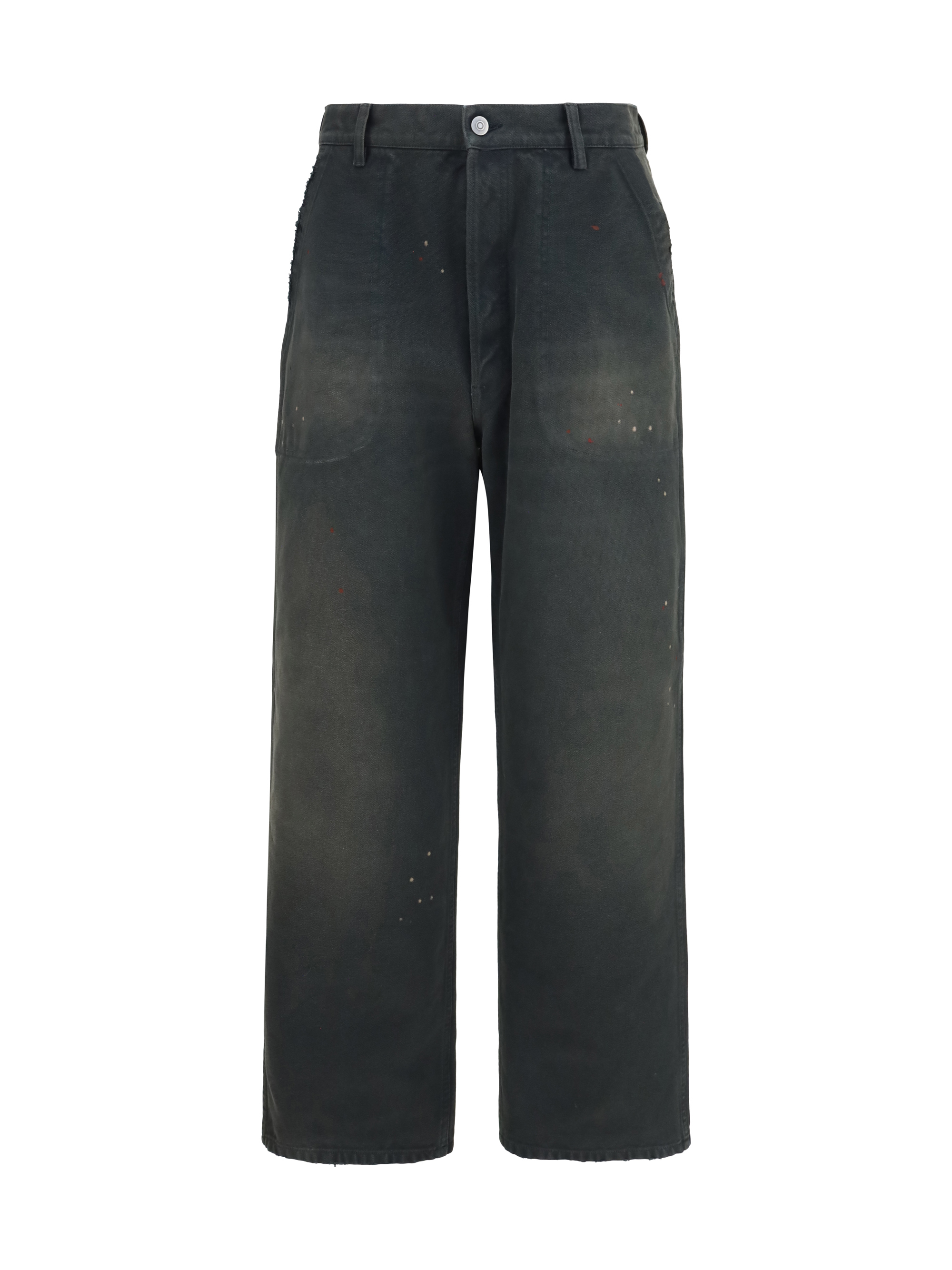 이중 염색 작업복 바지